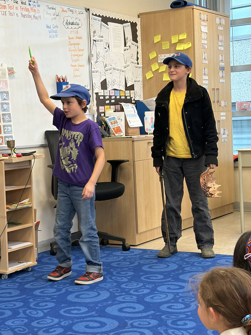 Students working on a hands-on activity at City Shul School